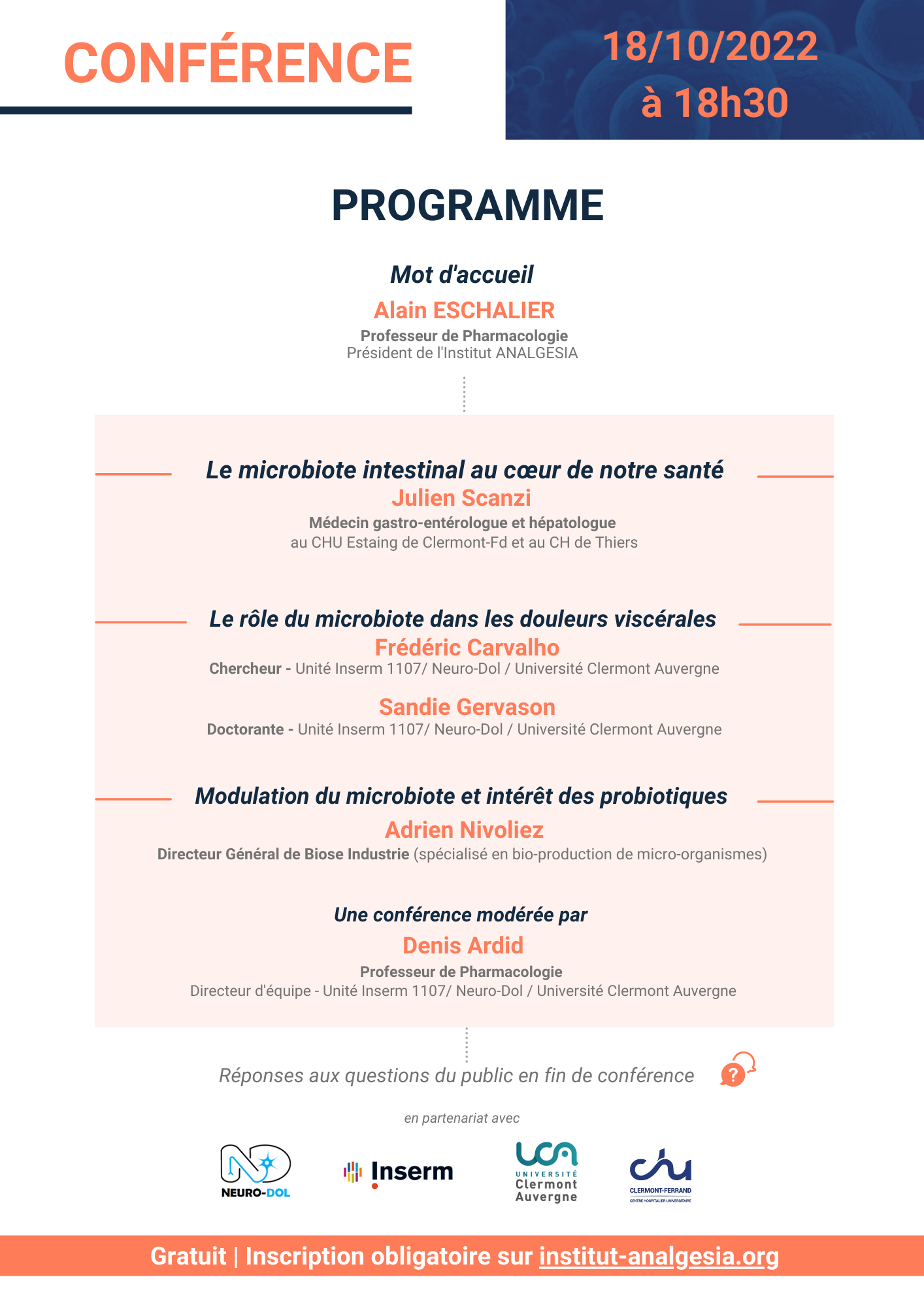 Conférence Microbiote et Douleur 2