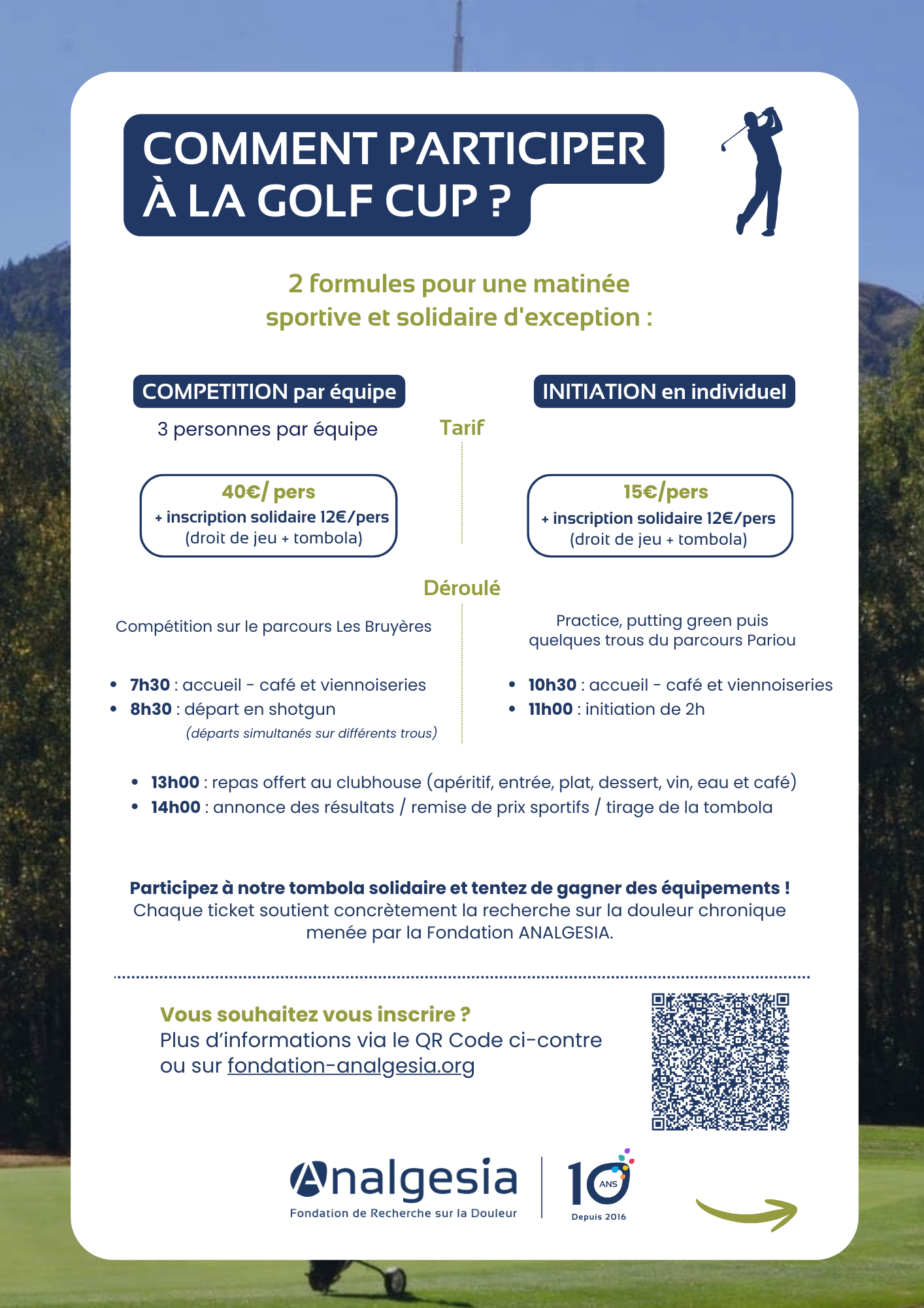 Comment participer à la Golf CUP ANALGESIA ? Comment participer à la Golf CUP ANALGESIA ?